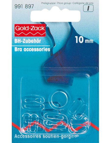 Accessoires de soutien gorge 10 mm transparent