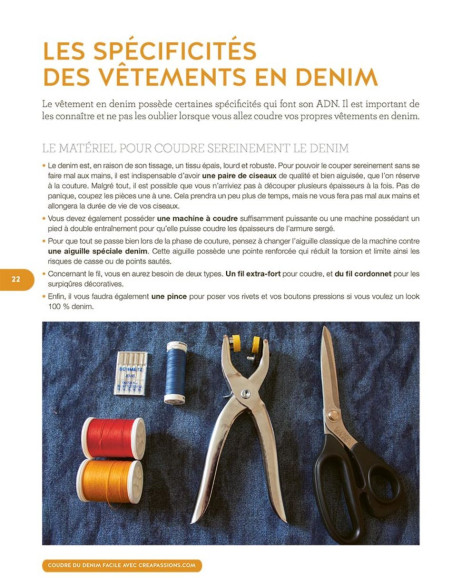Livre coudre du denim