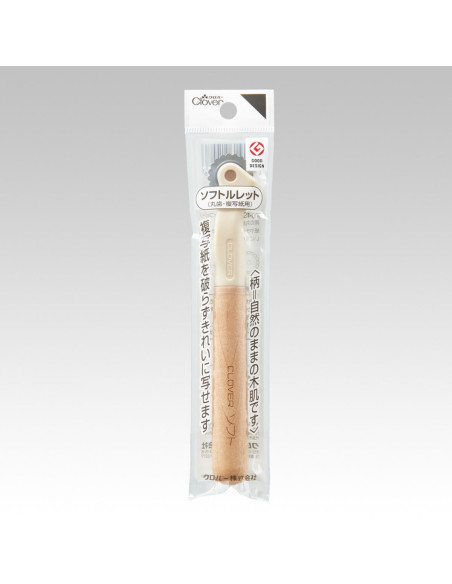 Roulette de traçage dentelure arrondie et manche en bois Clover
