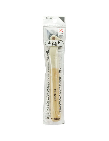 Roulette de traçage dentelée et manche en bois Clover