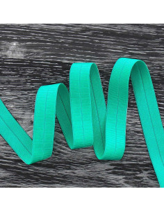 Biais élastique pré-plié mat 20 mm de large - Bleu pacifique