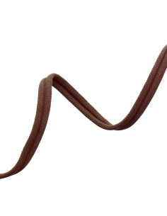Cordon double passepoil recouvert mat - Marron