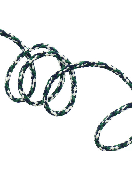 Cordon sweat fantaisie - Blanc, bleu et vert