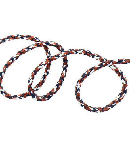 Cordon sweat fantaisie - Blanc, bleu et terracotta