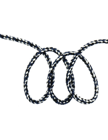 Cordon sweat fantaisie - Blanc, bleu et noir