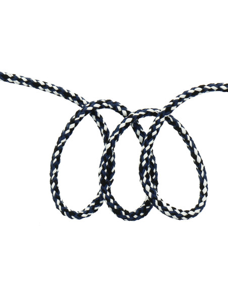 Cordon sweat fantaisie - Blanc, bleu et noir