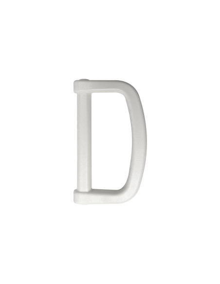 Anneau en D plastique 20 mm - Blanc