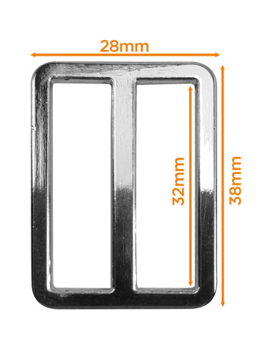 Boucle passant métal premium - Argent 32 mm
