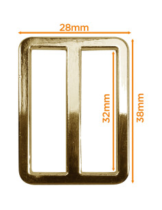 Boucle passant métal premium - Or jaune 32 mm 2