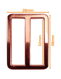 Boucle passant métal premium - Or rose 32 mm 2
