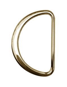 Demi anneau plat soudé 32 mm - Or jaune