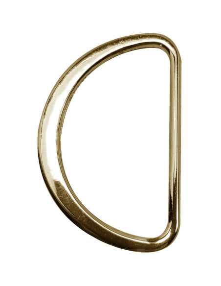 Demi anneau plat soudé 32 mm - Or jaune
