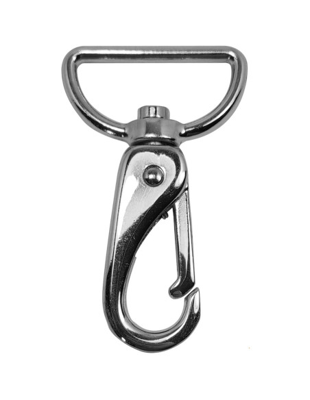Mousqueton métal premium - Argent 65 x 32 mm