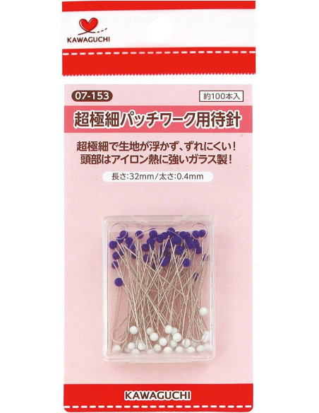Boite de 100 épingles ultra-fines Kawaguchi