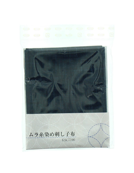 Coupon de tissu sashiko 50 cm x 55 cm - Bleu marine