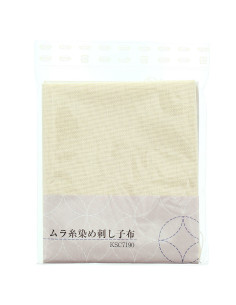 Coupon de tissu sashiko 50 cm x 55 cm - Ecru 2