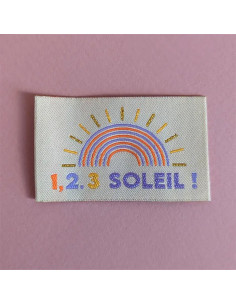 Lot de 6 étiquettes tissées - 1, 2, 3 soleil 2