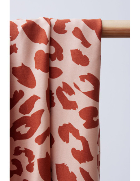 Tissu twill viscose - Urban Leo Rose