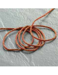 Cordon lurex Saxo 2 mm - terracotta et or