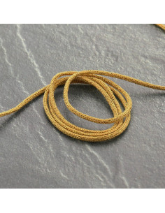 Cordon lurex Saxo 2 mm - Ocre et or