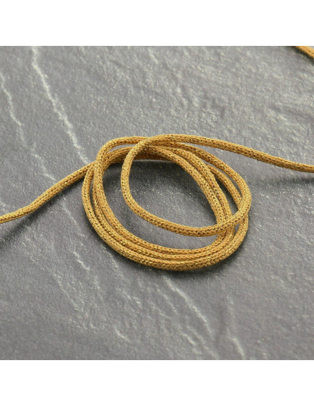 Cordon lurex Saxo 2 mm - Ocre et or