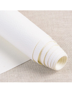 Coupon simili Karla 140 cm x 50 cm - Blanc