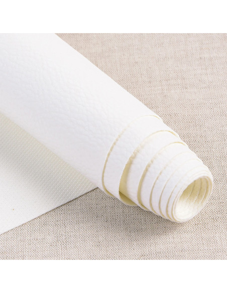 Coupon simili Karla 140 cm x 50 cm - Blanc