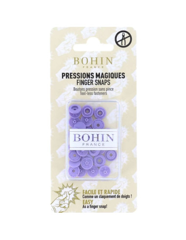 Boutons pression magiques sans pince 9 mm - Parme