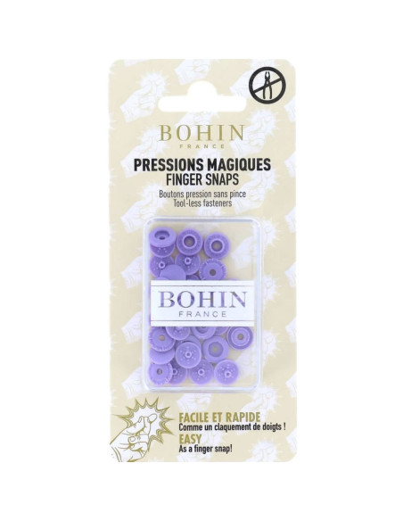 Boutons pression magiques sans pince 9 mm - Parme