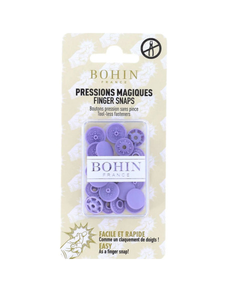 Boutons pression magiques sans pince 13 mm - Parme
