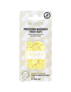 Boutons pression magiques sans pince 13 mm - Jaune