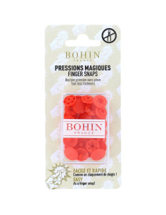Boutons pression magiques sans pince 13 mm - Orange