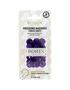 Boutons pression magiques sans pince 13 mm - Violet