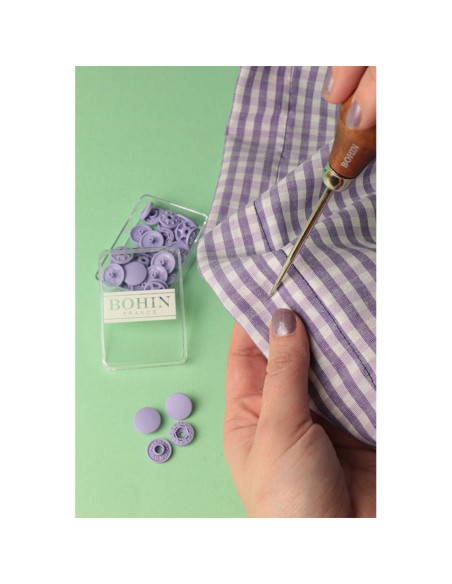 Boutons pression magiques sans pince 13 mm - Vert eau