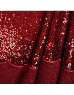 Tissu sequins - Rouge