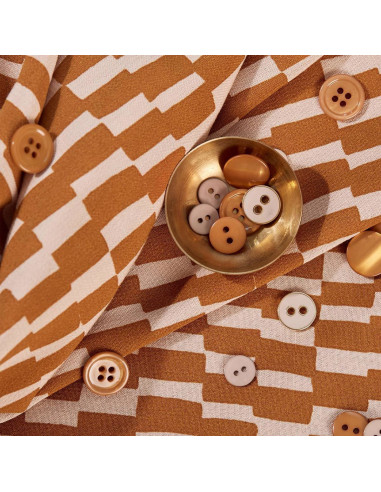 Tissu viscose Domino Ochre - Atelier Brunette