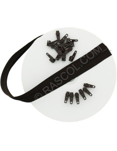 Rouleau de 10 mètres de fermeture nylon - Marron