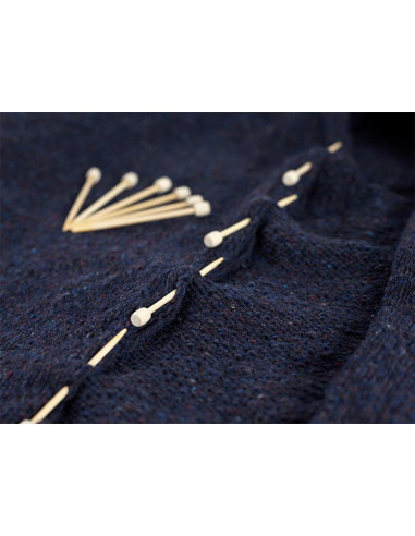 10 épingles à tricot en bambou