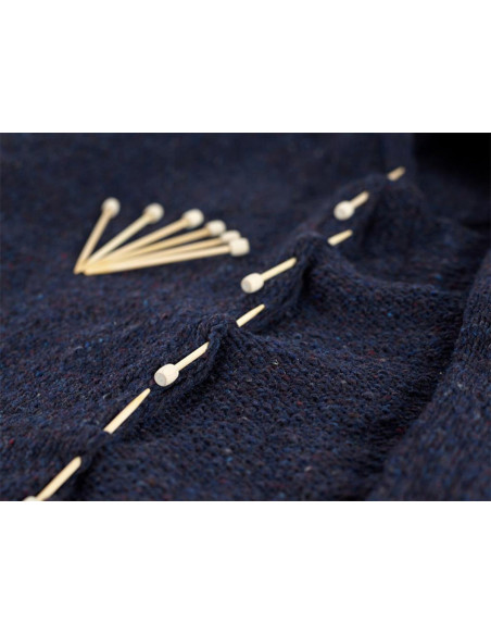 10 épingles à tricot en bambou