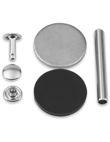 Set de 12 rivets tubulaires 6-9 mm argent VARIO Creative Tool