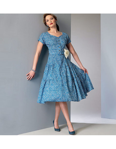Patron de robe et ceinture - Vogue 9106
