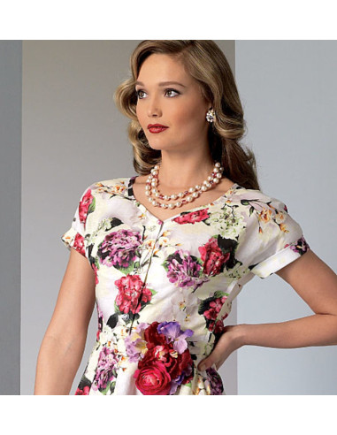 Patron de robe et ceinture - Vogue 9106