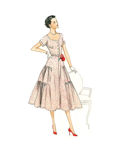 Patron de robe et ceinture - Vogue 9106