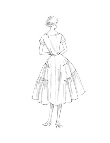 Patron de robe et ceinture - Vogue 9106