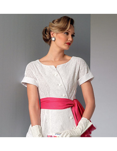 Patron de robe et ceinture - Vogue 9105