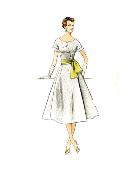 Patron de robe et ceinture - Vogue 9105