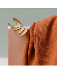Tissu crêpe Marocain de viscose Cannelle - La Maison Naïve