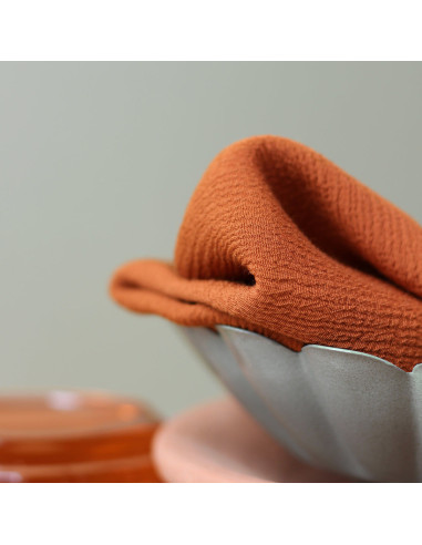 Tissu crêpe Marocain de viscose Cannelle - La Maison Naïve