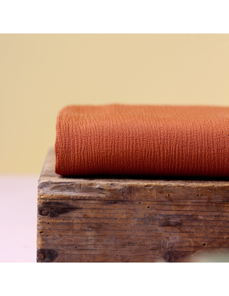 Tissu crêpe Marocain de viscose Cannelle - La Maison Naïve