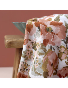 Tissu crêpe Marocain de viscose Jardin Blanc cassé - La Maison Naïve